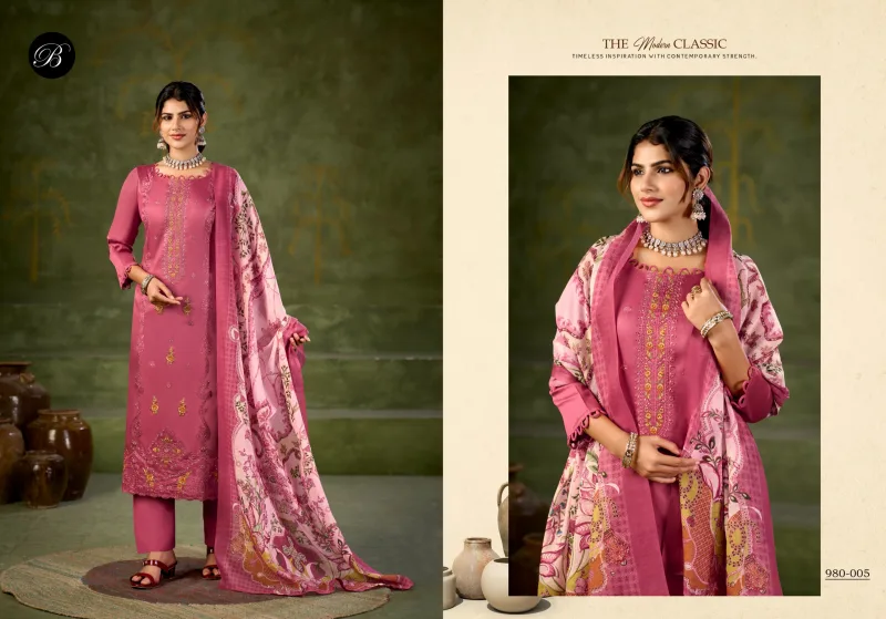 Zarqash Vol 18 By Belliza Jam Cotton Embroidery Dress Material
